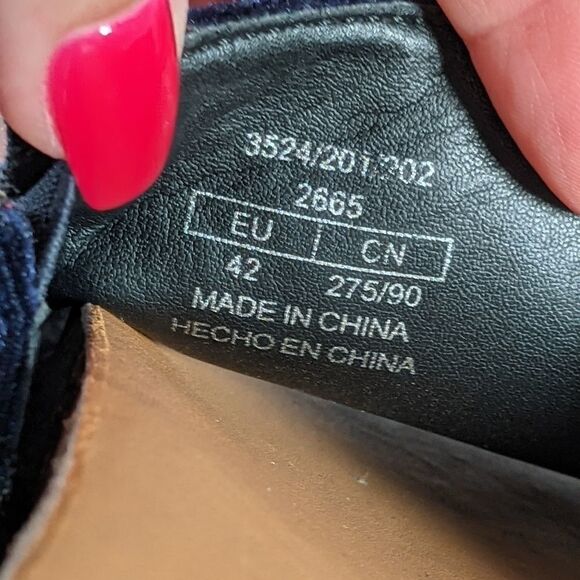 Zara Trafaluc Blue Velvet Platform Slides Sandals - Picture 7 of 9